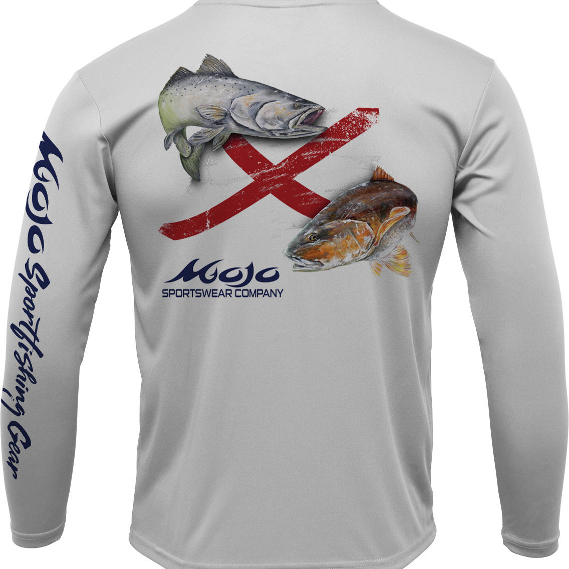 Men's Wireman Alabama Redfish Flag Long Sleeve