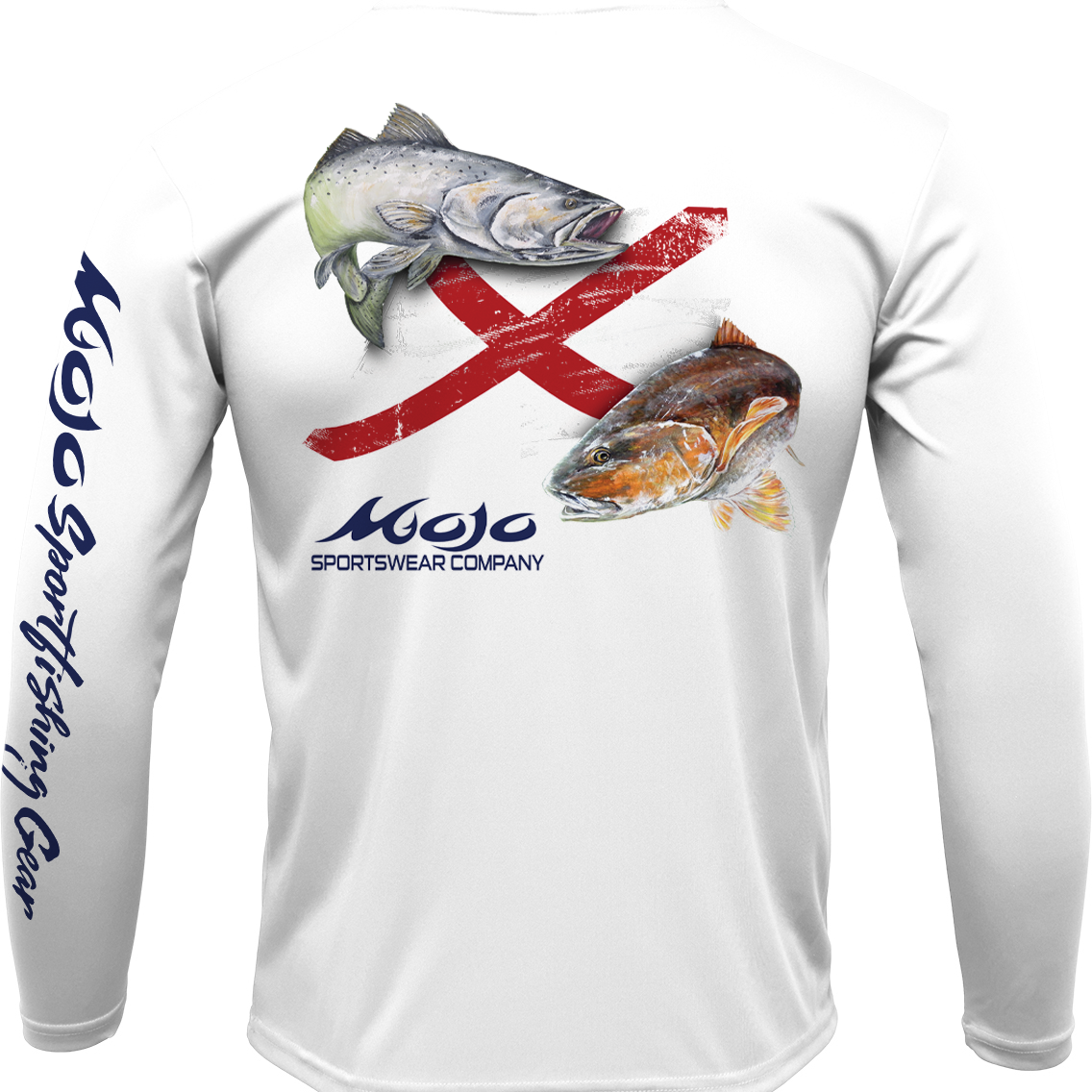 Men's Wireman Alabama Redfish Flag Long Sleeve