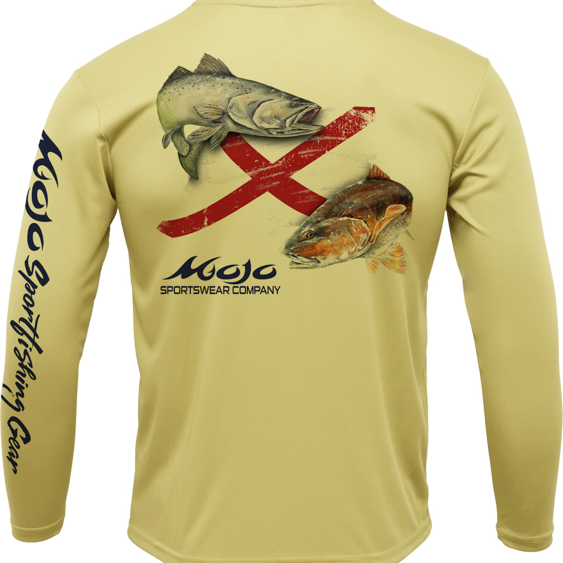 Men's Wireman Alabama Redfish Flag Long Sleeve