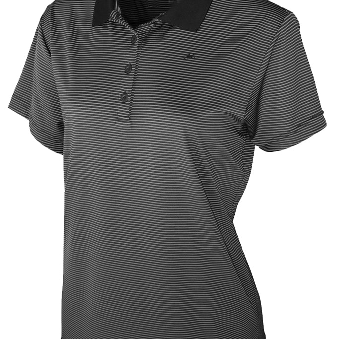 Ladies Micro Striped Performance Polo - Mojo Sportswear Company