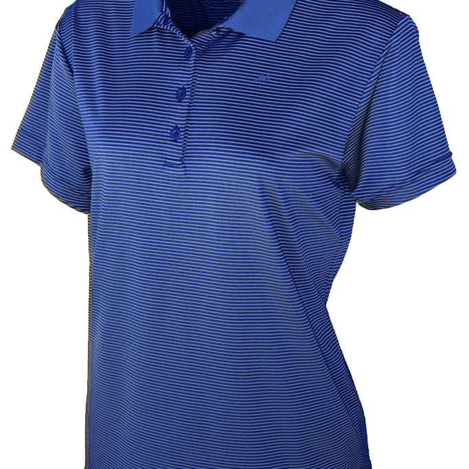 Ladies Micro Striped Performance Polo - Mojo Sportswear Company