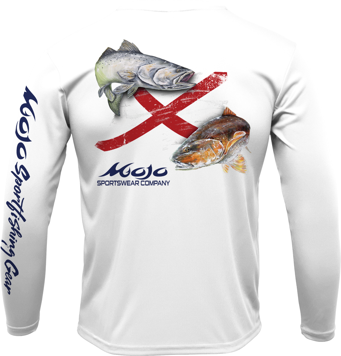 Men's Wireman Alabama Redfish Flag Long Sleeve