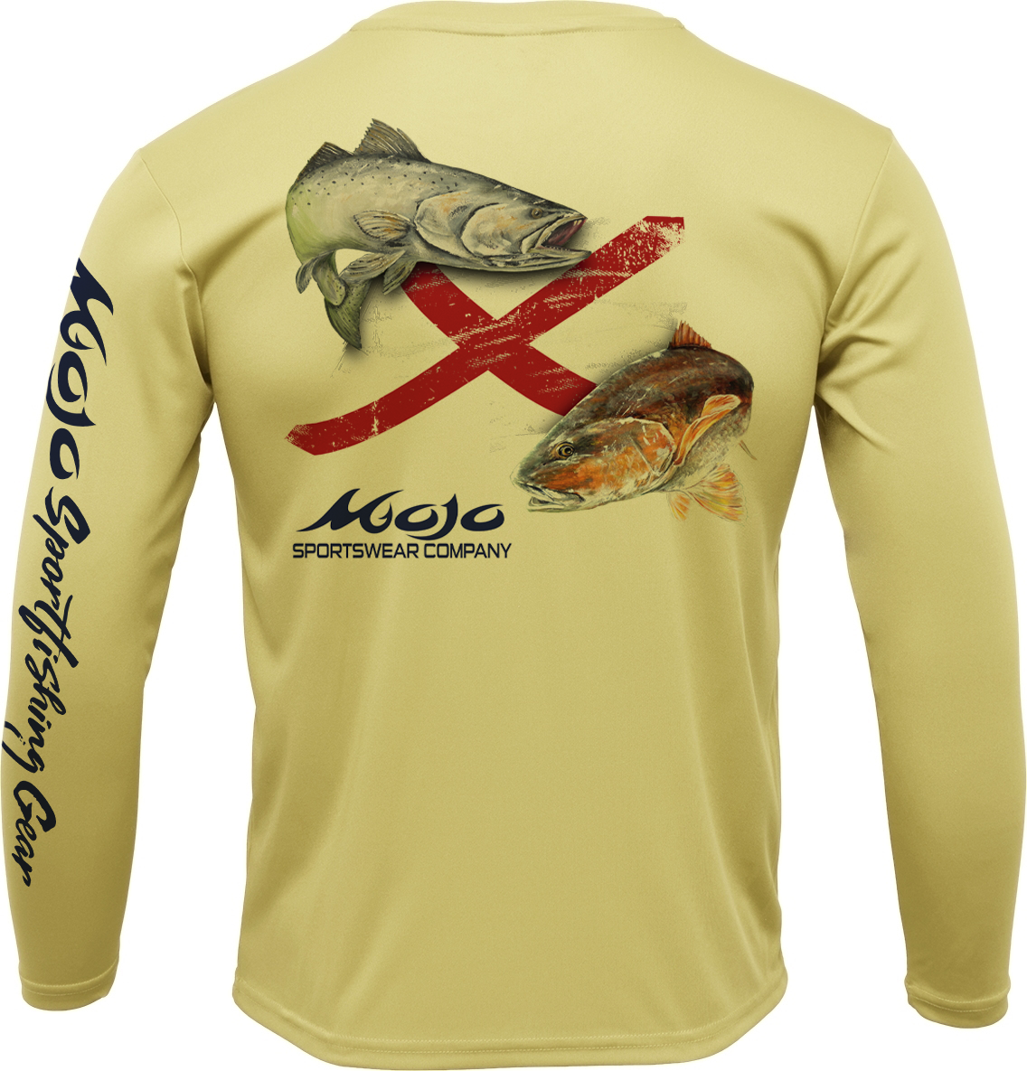 Men's Wireman Alabama Redfish Flag Long Sleeve
