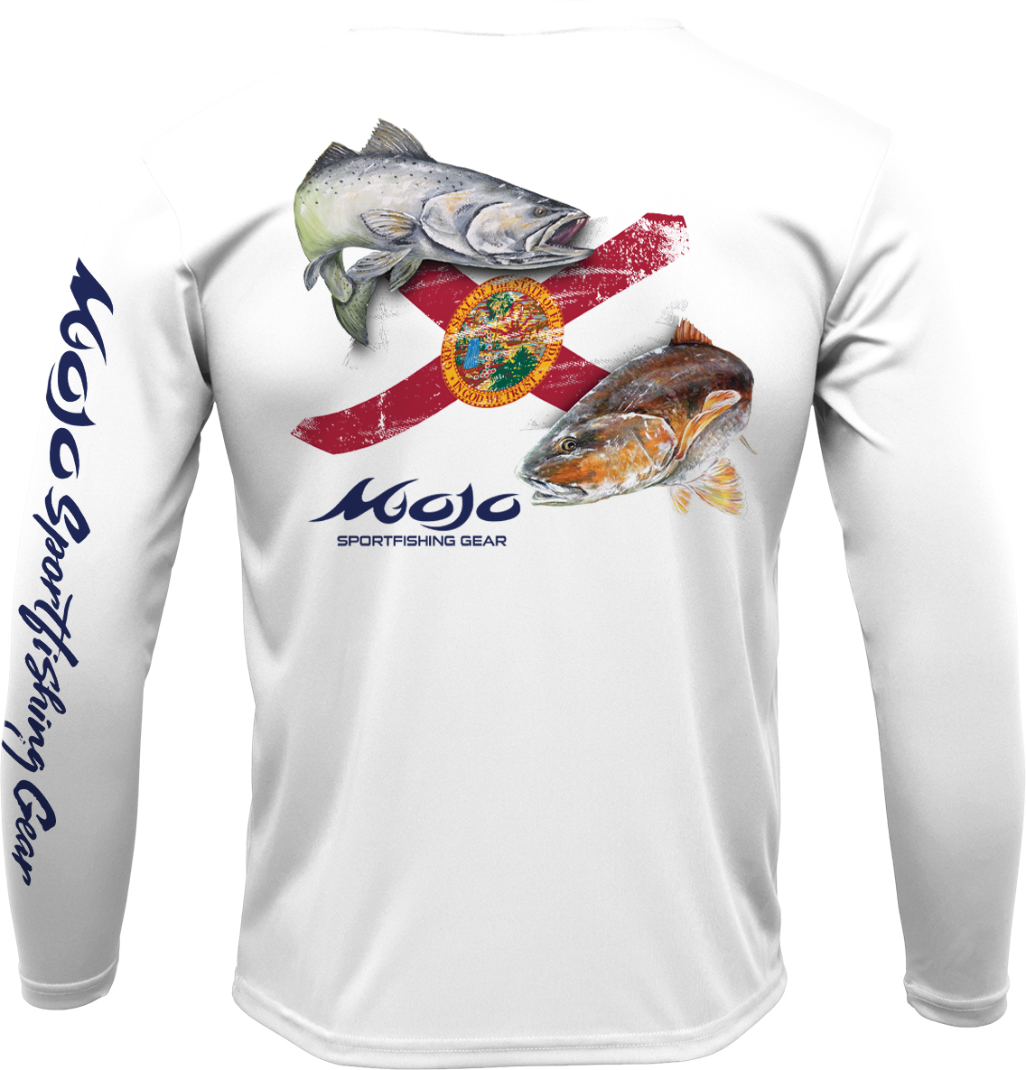 Men's Wireman Florida Redfish Flag Long Sleeve