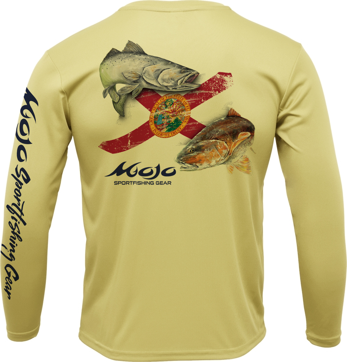 Men's Wireman Florida Redfish Flag Long Sleeve