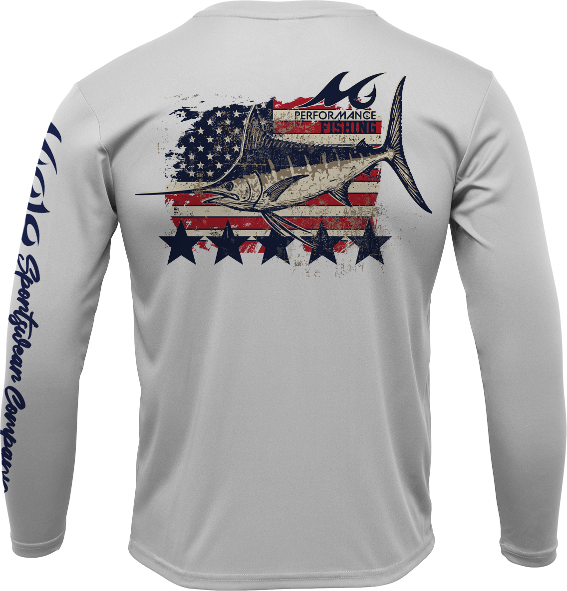 Men's Wireman Patriotic Marlin Long Sleeve