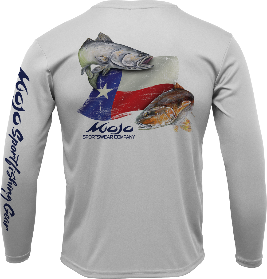 Men's Wireman Texas Flag Redfish/Trout Long Sleeve