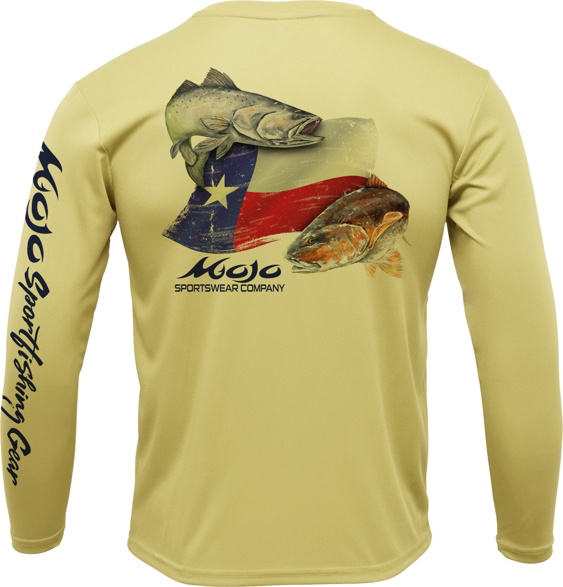 Men's Wireman Texas Flag Redfish/Trout Long Sleeve
